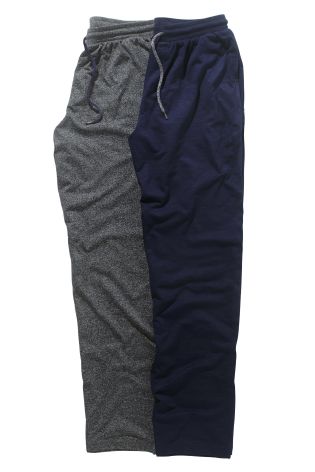 Grey/Navy Jersey Long Bottoms Two Pack